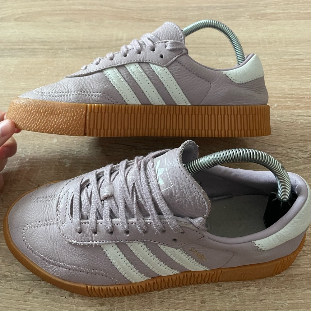 Adidas samba uk 6 purple and gum - Picture 2 of 6